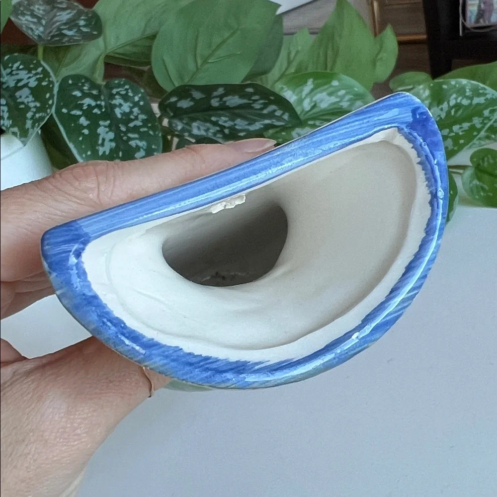 Vintage Ceramic Floral Wall Pocket Vase - Picture 8 of 16